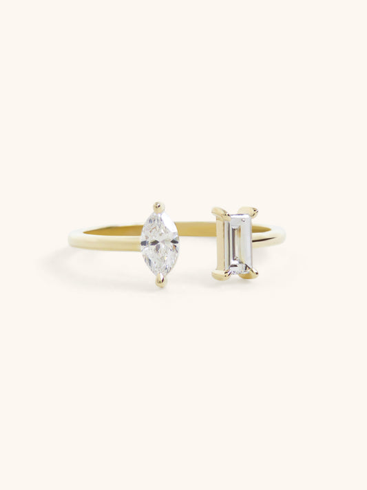 Marquise & Baguette Diamond Twin ring