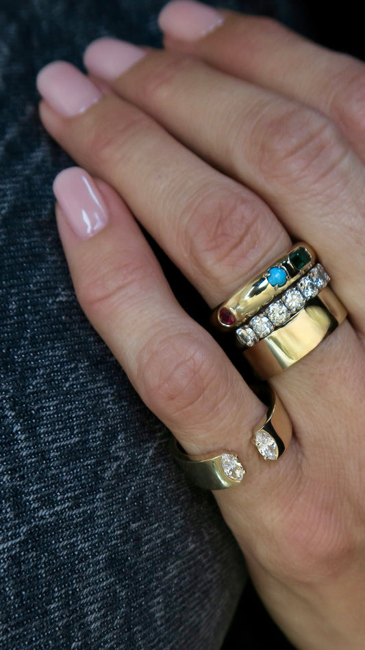 Mixue Rings Mixed gem Ring – Moxie