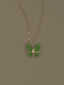 Tsavorite & Diamond Butterfly Necklace
