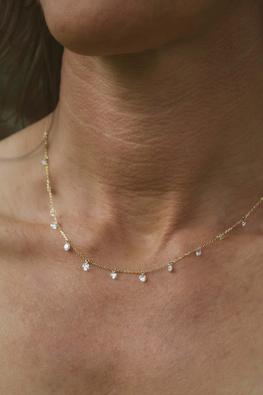 Graduating Nude Diamond Necklace