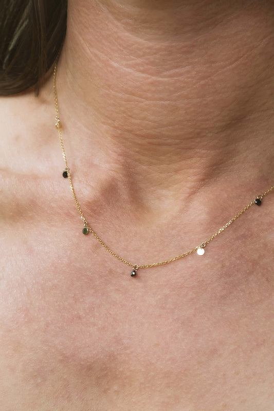 Black Diamond Nude Necklace