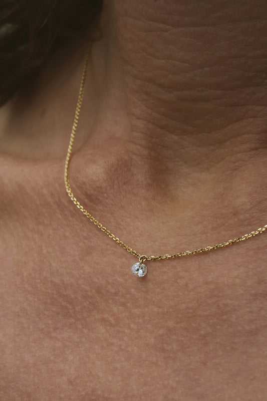 Solitaire Nude Diamond Necklace