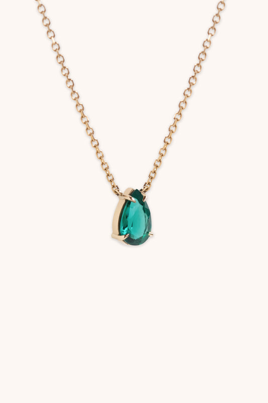 Pear Emerald necklace