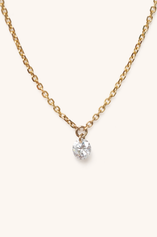 Solitaire Nude Diamond Necklace