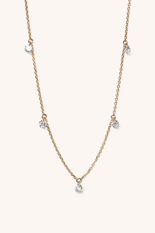 Nude Diamond Necklace (5 stone)