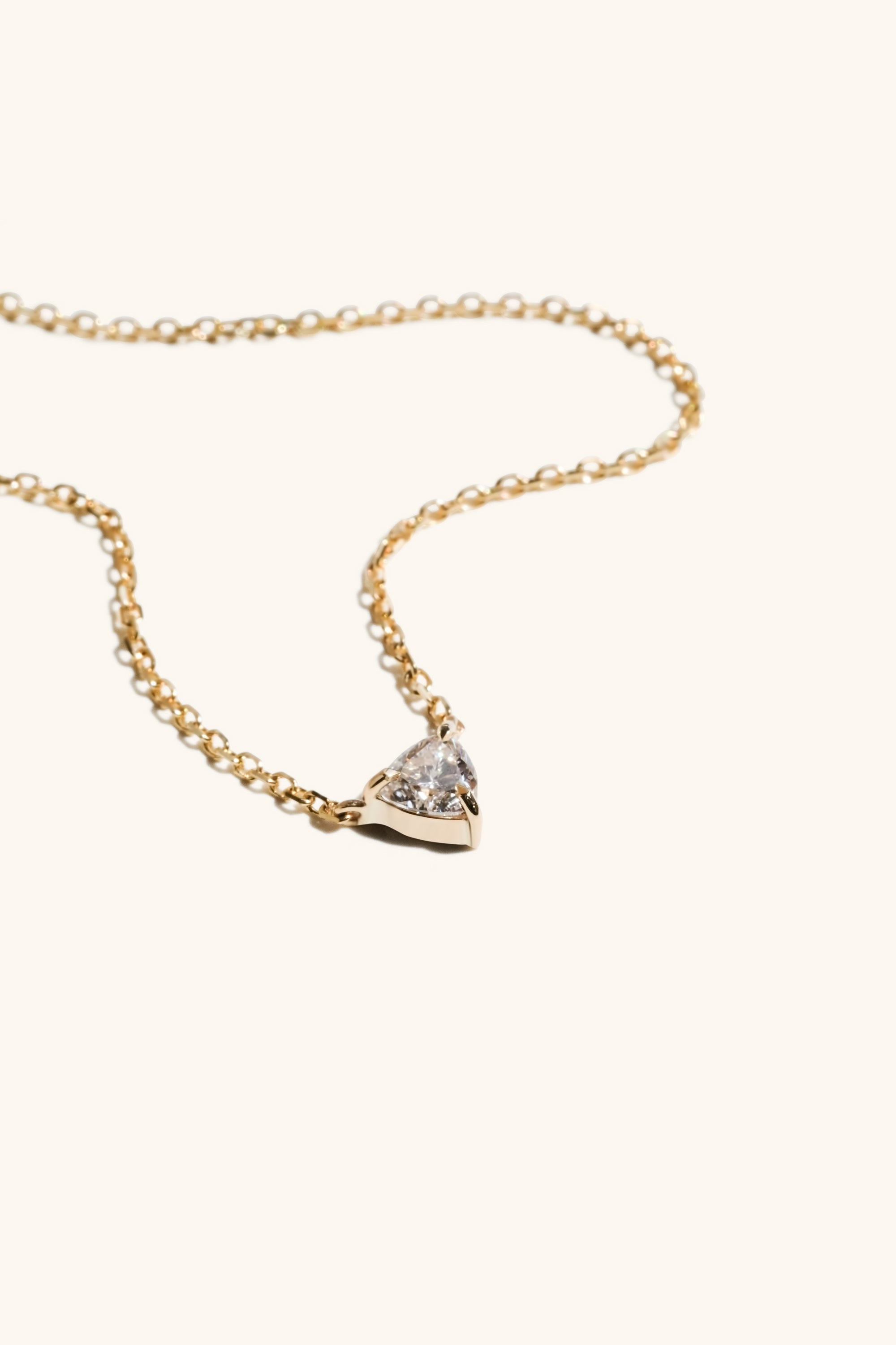 18ct Gold Trillion Cut Diamond Pendant — Gemwaith R T Jewellery