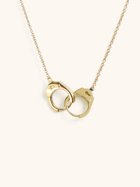 Gold Handcuff Necklace