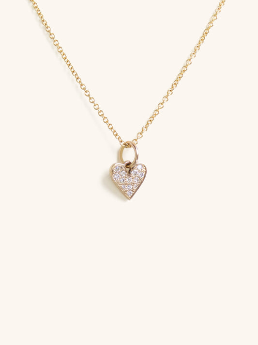 Diamond Heart Of Gold Necklace